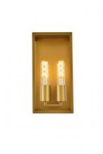 Elegant LD7055W6BR - Voir 2 Lights Wall Sconce in Brass