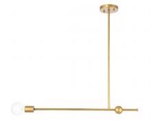 Elegant LD8043D27BR - Brees 1 light Brass pendant