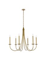 Elegant LD810D42BR - Cohen 42 inch pendant in brass