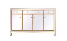  MF72060G - Reflexion 60 In. Mirrored Credenza in Gold