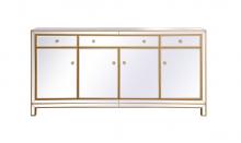  MF72072G - Reflexion 72 In. Mirrored Credenza in Gold