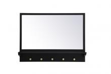 Elegant MR502821BK - Entryway Mirror with Shelf 28 Inchx21 Inch in Black