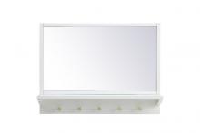 Elegant MR502821WH - Entryway Mirror with Shelf 28 Inchx21 Inch in White