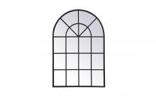 Elegant MR613248BK - Metal Windowpane Mirror 32 Inchx47 Inch in Black