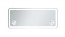 Elegant MRE53072 - Lux 30inx72in Hardwired LED Mirror with Magnifier and Color Changing Temperature