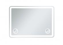 Elegant MRE54260 - Lux 42inx60in Hardwired LED Mirror with Magnifier and Color Changing Temperature