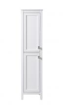 Elegant SC011665WH - 16 Inch Wide Bathroom Linen Storage Freestanding Cabinet In White