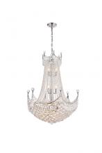 Elegant V8949D30C/RC - Corona 24 Light Chrome Chandelier Clear Royal Cut Crystal