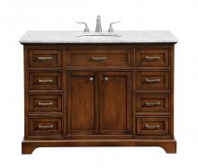 Elegant VF15048TK - 48 In. Single Bathroom Vanity Set in Teak