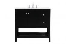 Elegant VF16436BK - 36 inch Single Bathroom Vanity in Black