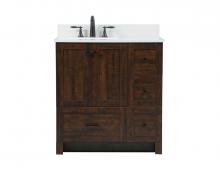 Elegant VF2832EX-BS - 32 Inch Single Bathroom Vanity in Expresso with Backsplash