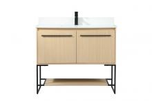 Elegant VF42540MMP-BS - 40 Inch Single Bathroom Vanity in Maple with Backsplash