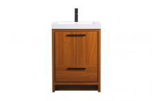 Elegant VF46024MTK - 24 Inch Single Bathroom Vanity in Teak