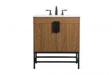 Elegant VF48830WB - 30 Inch Single Bathroom Vanity in Walnut Brown