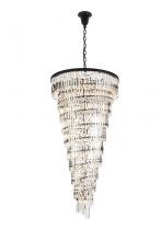  1201SR36MB/RC - Sydney 36.5 Inch Spiral Crystal Chandelier in Matte Black