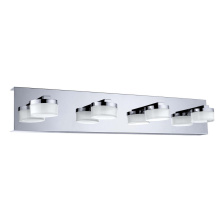 Eglo Canada 201494A - 4 LT LED Bath/Vanity Light w/ Chrome Finish & Clear & Satin Acrylic Shades