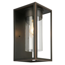 Eglo Canada 203032A - 1 LT Outdoor Wall Light w/ Oil Rubbed Bronze Finish & Clear Glass Shade