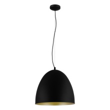 Eglo Canada 204316A - 1 LT Pendant w/ Black Finish & Black & Gold Shade