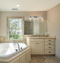 Eglo Canada 204453A - 4 LT Integrated LED Bath/Vanity light w/ Chrome Finish & Clear Glass Shades