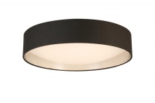 Eglo Canada 204725A - Integrated LED 20" Ceiling Light w/ Black & Brushed Nickel Fabric Shade w/ White Acrylic Diffuse
