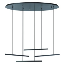 Eglo Canada 205646A - 4 LT Integrated LED Pendant w/ Black Finish & Black light Bars