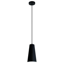 Eglo Canada 205651A - 1 LT Mini Pendant w/ Black Finish & Black & White Metal Shade