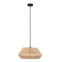 Eglo Canada 206081A - 1 LT Dual - Pendant or Ceiling Black Finish w/ Textile Thread Shade