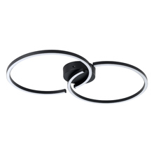 Eglo Canada 206285A - Integrated LED 3 CCT Ceiling Light w/ Structured Black Finish & White Diffuser