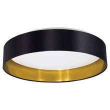 Eglo Canada 31622A - 1 LT Integrated LED Ceiling Light w/ Black & Gold Finish & White Plastic Diffuser