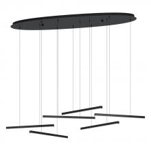 Eglo Canada 39915A - 6 LT LED Pendant w/ Black Finish & Black light Bars