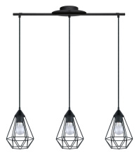 Eglo Canada 94189A - 3 LT Open Frame Geometric Pendant w/ a Matte Black Finish