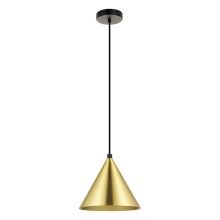 Eglo Canada 99591A - 1 LT Mini Pendant w/ Black Finish & Brushed Brass Metal Shade