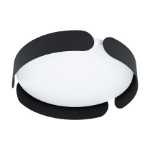 Eglo Canada 99621A - 1 LT Integrated LED Ceiling Light w/ Black Finish & White Acrylic Shade