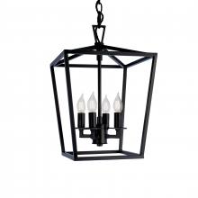 ELK Home 1080-MB-NG - Cage 12'' Wide 4-Light Pendant - Matte Black