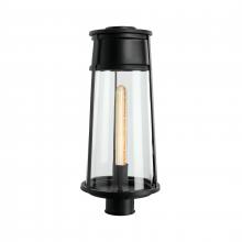 ELK Home 1247-MB-CL - Cone 19.75'' High 1-Light Outdoor Post Light - Matte Black