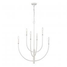 ELK Home 82017/6 - Continuance 30'' Wide 6-Light Chandelier - White Coral