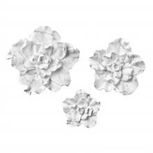 ELK Home S0036-12024/S3 - Blume Dimensional Wall Art - Set of 3 White Marble